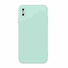 For iPhone X / XS Straight Edge Solid Color TPU Shockproof Case(Light Cyan) - 1