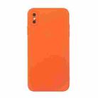 For iPhone X / XS Straight Edge Solid Color TPU Shockproof Case(Orange) - 1