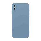 For iPhone X / XS Straight Edge Solid Color TPU Shockproof Case(Lavender Grey) - 1