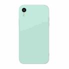 For iPhone XR Straight Edge Solid Color TPU Shockproof Case(Light Cyan) - 1