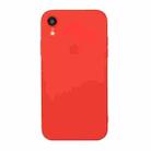 For iPhone XR Straight Edge Solid Color TPU Shockproof Case(Red) - 1