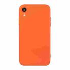 For iPhone XR Straight Edge Solid Color TPU Shockproof Case(Orange) - 1