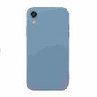 For iPhone XR Straight Edge Solid Color TPU Shockproof Case(Lavender Grey) - 1