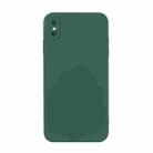 For iPhone XS Max Straight Edge Solid Color TPU Shockproof Case(Dark Night Green) - 1