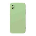 For iPhone XS Max Straight Edge Solid Color TPU Shockproof Case(Matcha Green) - 1