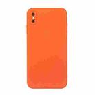 For iPhone XS Max Straight Edge Solid Color TPU Shockproof Case(Orange) - 1