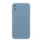 For iPhone XS Max Straight Edge Solid Color TPU Shockproof Case(Lavender Grey) - 1
