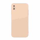For iPhone XS Max Straight Edge Solid Color TPU Shockproof Case(Light Pink) - 1