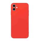 For iPhone 11 Straight Edge Solid Color TPU Shockproof Case (Red) - 1