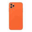 For iPhone 11 Pro Straight Edge Solid Color TPU Shockproof Case (Orange) - 1