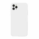 For iPhone 11 Pro Straight Edge Solid Color TPU Shockproof Case (White) - 1