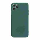 For iPhone 11 Pro Max Straight Edge Solid Color TPU Shockproof Case (Dark Night Green) - 1