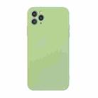 For iPhone 11 Pro Max Straight Edge Solid Color TPU Shockproof Case (Matcha Green) - 1