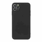 For iPhone 11 Pro Max Straight Edge Solid Color TPU Shockproof Case (Black) - 1