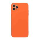 For iPhone 11 Pro Max Straight Edge Solid Color TPU Shockproof Case (Orange) - 1