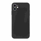 For iPhone 12 mini Straight Edge Solid Color TPU Shockproof Case (Black) - 1