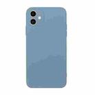 For iPhone 12 mini Straight Edge Solid Color TPU Shockproof Case (Lavender Grey) - 1