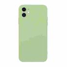 For iPhone 12 Straight Edge Solid Color TPU Shockproof Case(Matcha Green) - 1