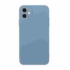 For iPhone 12 Straight Edge Solid Color TPU Shockproof Case(Lavender Grey) - 1