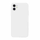 For iPhone 12 Straight Edge Solid Color TPU Shockproof Case(White) - 1
