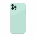 For iPhone 12 Pro Straight Edge Solid Color TPU Shockproof Case(Light Cyan) - 1