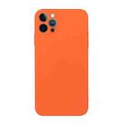 For iPhone 12 Pro Straight Edge Solid Color TPU Shockproof Case(Orange) - 1