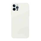 For iPhone 12 Pro Max Straight Edge Solid Color TPU Shockproof Case(White) - 1