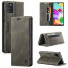 For Samsung Galaxy A41 AutSpace A01 Retro Skin-feel Crazy Horse Texture Horizontal Flip Leather Case with Holder & Card Slots & Wallet & RFID(Coffee) - 1