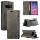 For Samsung Galaxy S10 AutSpace A01 Retro Skin-feel Crazy Horse Texture Horizontal Flip Leather Case with Holder & Card Slots & Wallet & RFID(Coffee) - 1