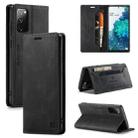 For Samsung Galaxy S20 FE AutSpace A01 Retro Skin-feel Crazy Horse Texture Horizontal Flip Leather Case with Holder & Card Slots & Wallet & RFID(Black) - 1