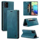 For Samsung Galaxy A71 AutSpace A01 Retro Skin-feel Crazy Horse Texture Horizontal Flip Leather Case with Holder & Card Slots & Wallet & RFID(Blue) - 1