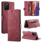 For Samsung Galaxy Note20 AutSpace A01 Retro Skin-feel Crazy Horse Texture Horizontal Flip Leather Case with Holder & Card Slots & Wallet & RFID(Wine Red) - 1