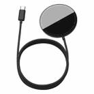 Baseus WXJK-F01 Simple Mini Magnetic Magsafe Wireless Charger for iPhone 14 / 13 12 Series Mobile Phones(Black) - 1