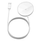 Baseus WXJK-F02 Simple Mini Magnetic Magsafe Wireless Charger for iPhone 14 / 13 12 Series Mobile Phones(White) - 1