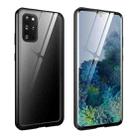 For Samsung Galaxy S20+ Magnetic Metal Frame Double-sided Tempered Glass Case(Black) - 1