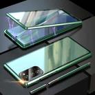 For Samsung Galaxy Note20 Magnetic Metal Frame Double-sided Tempered Glass Case(Green) - 1
