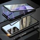 For Samsung Galaxy Note20 Ultra Magnetic Metal Frame Double-sided Tempered Glass Case(Black) - 1