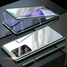 For Samsung Galaxy Note20 Ultra Magnetic Metal Frame Double-sided Tempered Glass Case(Green) - 1