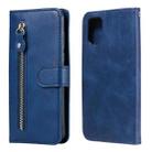 For Samsung Galaxy S20 FE Fashion Calf Texture Zipper Horizontal Flip Leather Case with Stand & Card Slots & Wallet Function(Blue) - 1