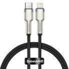 Baseus CATLJK-01 Cafule Series 20W Type-C / USB-C to 8 Pin PD Metal Charging Data Cable, Length: 0.25m(Black) - 1