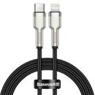 Baseus CATLJK-A01 Cafule Series 20W Type-C / USB-C to 8 Pin PD Metal Charging Data Cable, Length:1m(Black) - 1