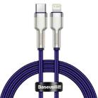 Baseus CATLJK-A05 Cafule Series 20W Type-C / USB-C to 8 Pin PD Metal Charging Data Cable, Length:1m(Purple) - 1