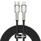 Baseus CATLJK-B01 Cafule Series 20W Type-C / USB-C to 8 Pin PD Metal Charging Data Cable, Length:2m(Black) - 1