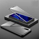 For Huawei P30 Magnetic Metal Frame Double-sided Tempered Glass Case(Black) - 1