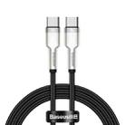Baseus CATJK-C01 Cafule Series 100W Type-C / USB-C to Type-C / USB-C Metal Charging Data Cable, Length:1m(Black) - 1