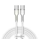 Baseus CATJK-D02 Cafule Series 100W Type-C / USB-C to Type-C / USB-C Metal Charging Data Cable, Length:2m(White) - 1