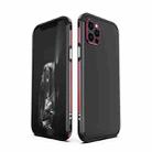 For iPhone 12 Pro Blade Series Lens Protector + Metal Frame Protective Case(Black Red) - 2