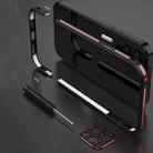 For iPhone 12 Pro Blade Series Lens Protector + Metal Frame Protective Case(Black Red) - 4