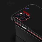 For iPhone 12 Pro Blade Series Lens Protector + Metal Frame Protective Case(Black Red) - 6
