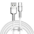 Baseus CATJK-B02 Cafule Series 40W USB to Type-C / USB-C Metal Charging Data Cable, Length:2m(White) - 1